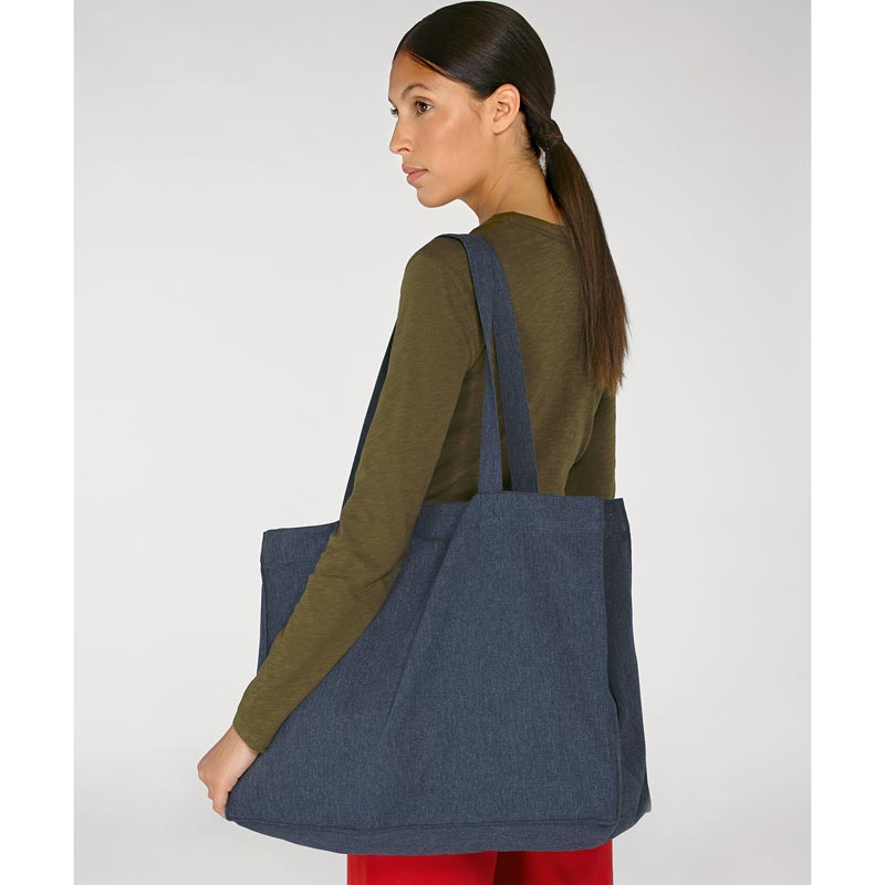 Woven shopping bag (STAU762) - Heather Grey One Size